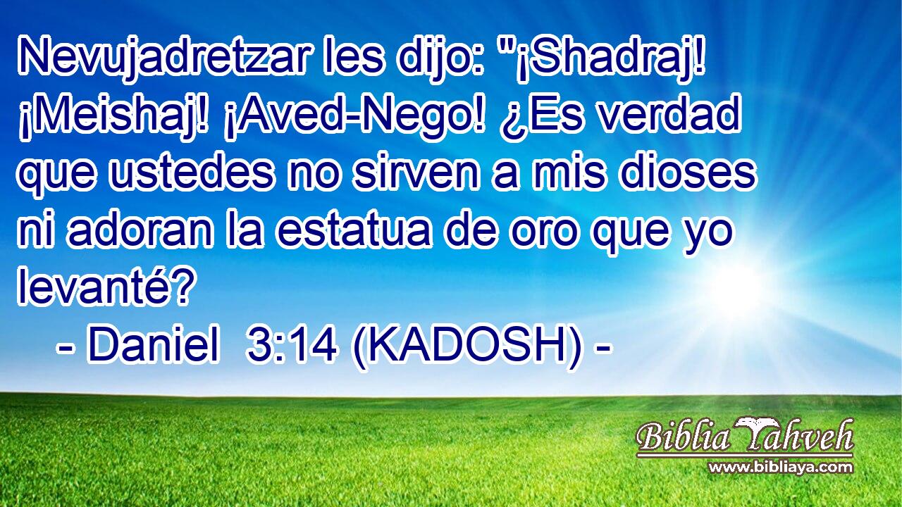  Nevujadretzar les dijo: 