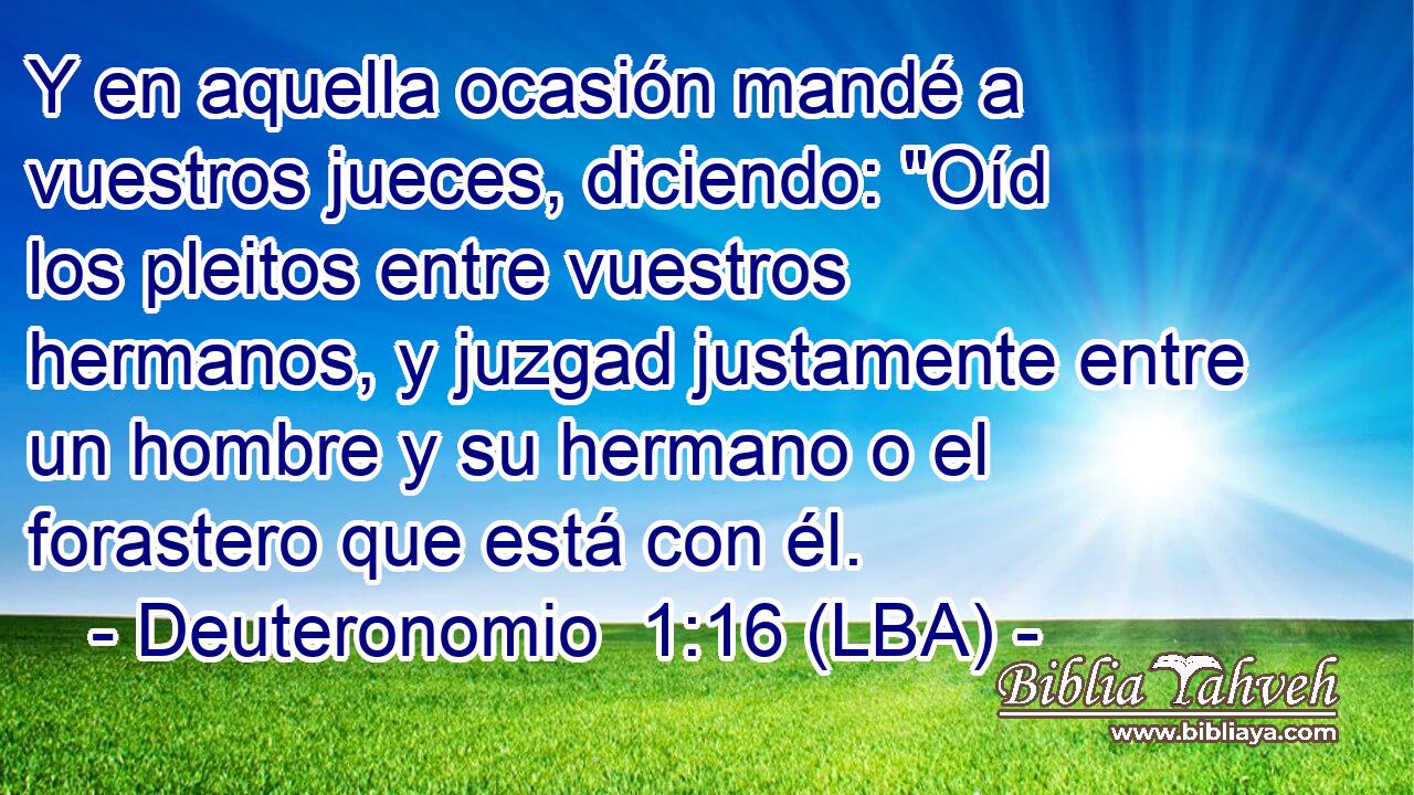 Y en aquella ocasión mandé a vuestros jueces, diciendo: 