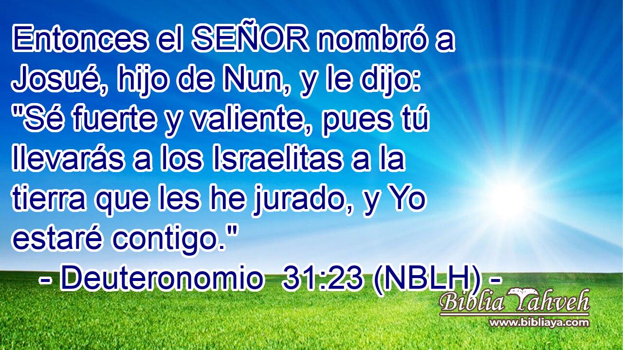  Entonces el SEÑOR nombró a Josué, hijo de Nun, y le dijo: 