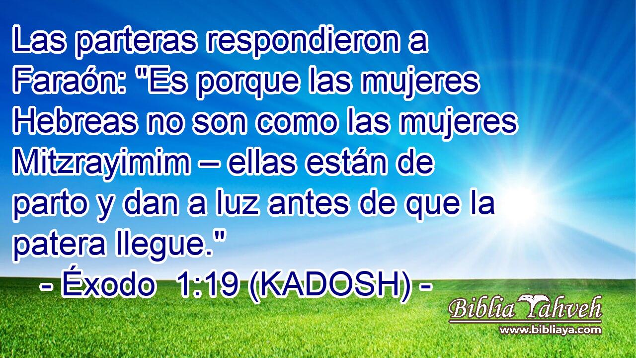  Las parteras respondieron a Faraón: 