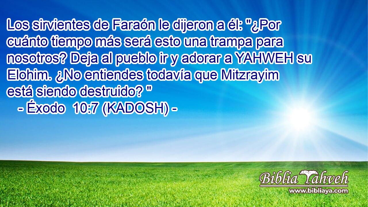  Los sirvientes de Faraón le dijeron a él: 