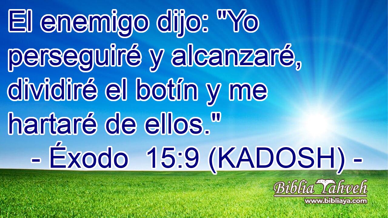  El enemigo dijo: 