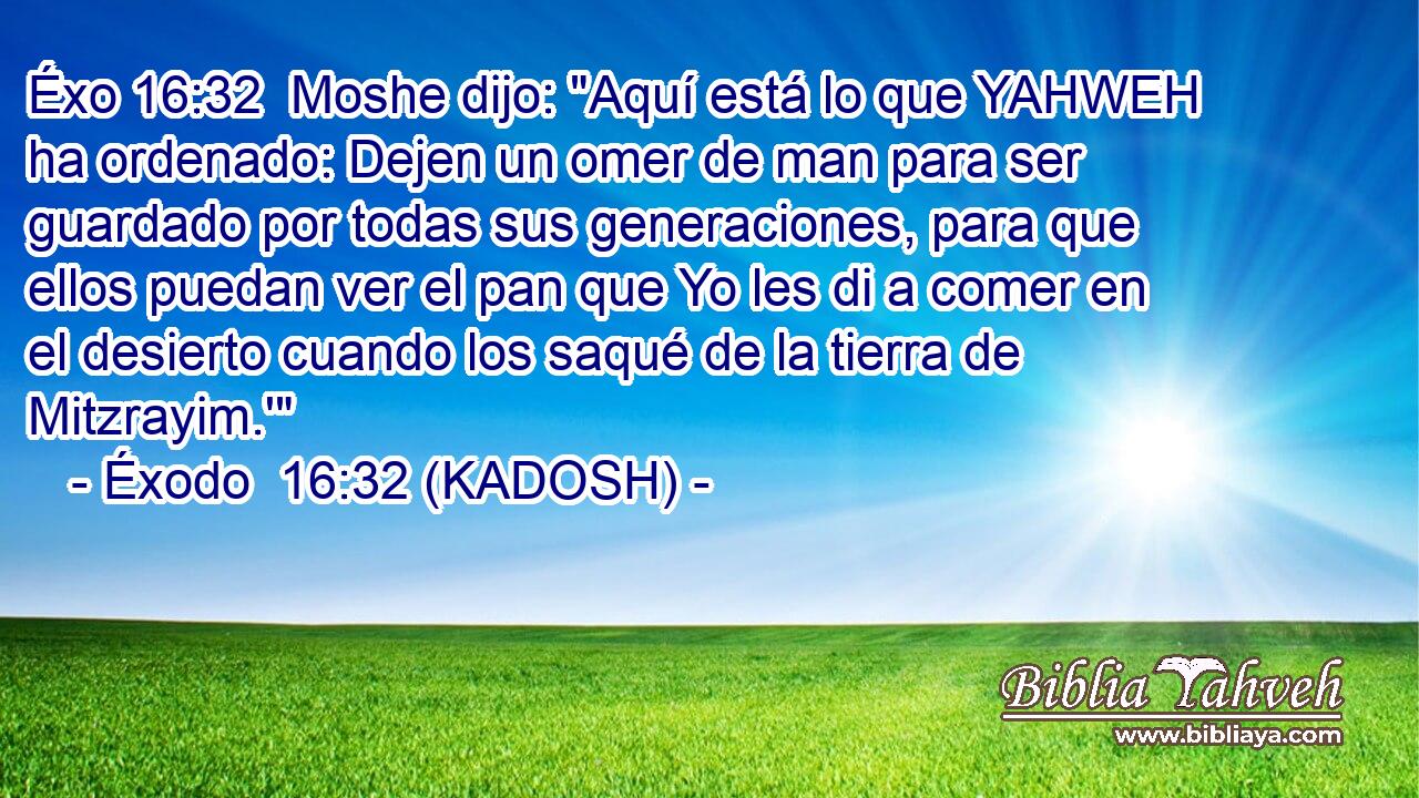  Moshe dijo: 