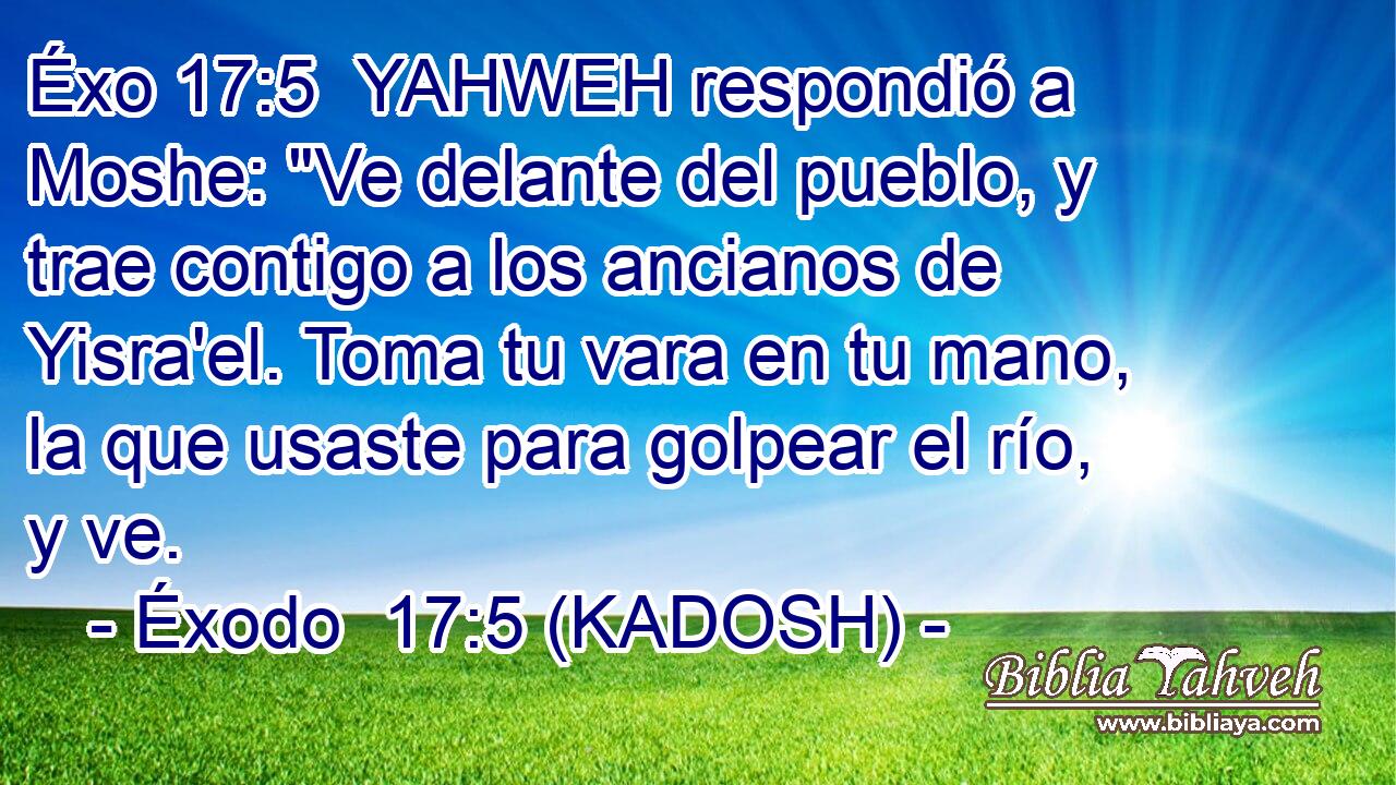  YAHWEH respondió a Moshe: 
