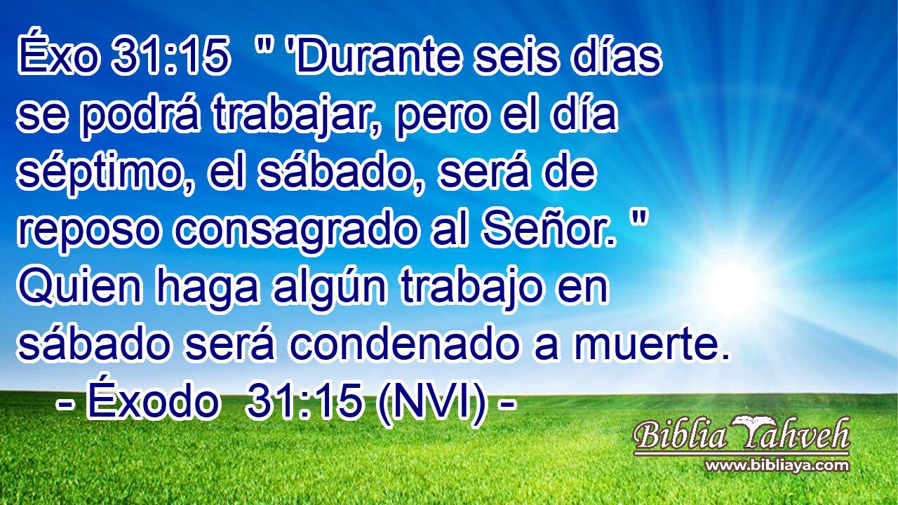 Éxo 31:15  