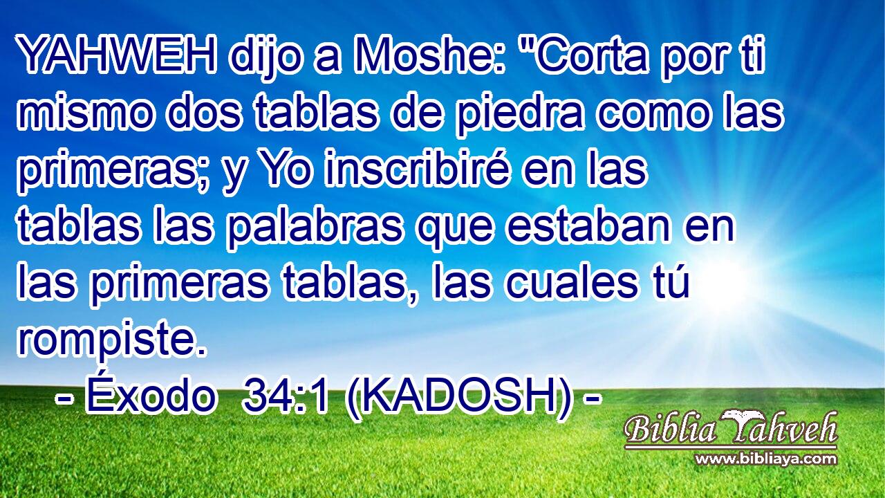  YAHWEH dijo a Moshe: 