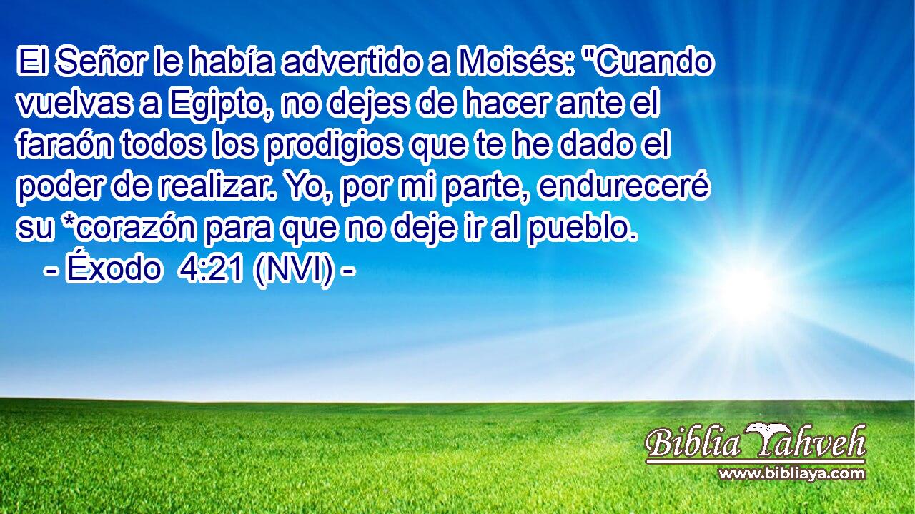  El Señor le había advertido a Moisés: 