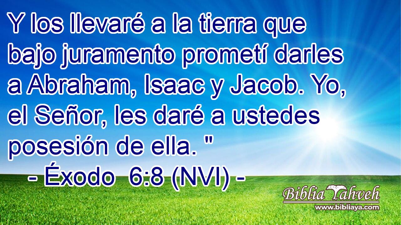  Y los llevaré a la tierra que bajo juramento prometí darles a Abraham, Isaac y Jacob. Yo, el Señor, les daré a ustedes posesión de ella. 