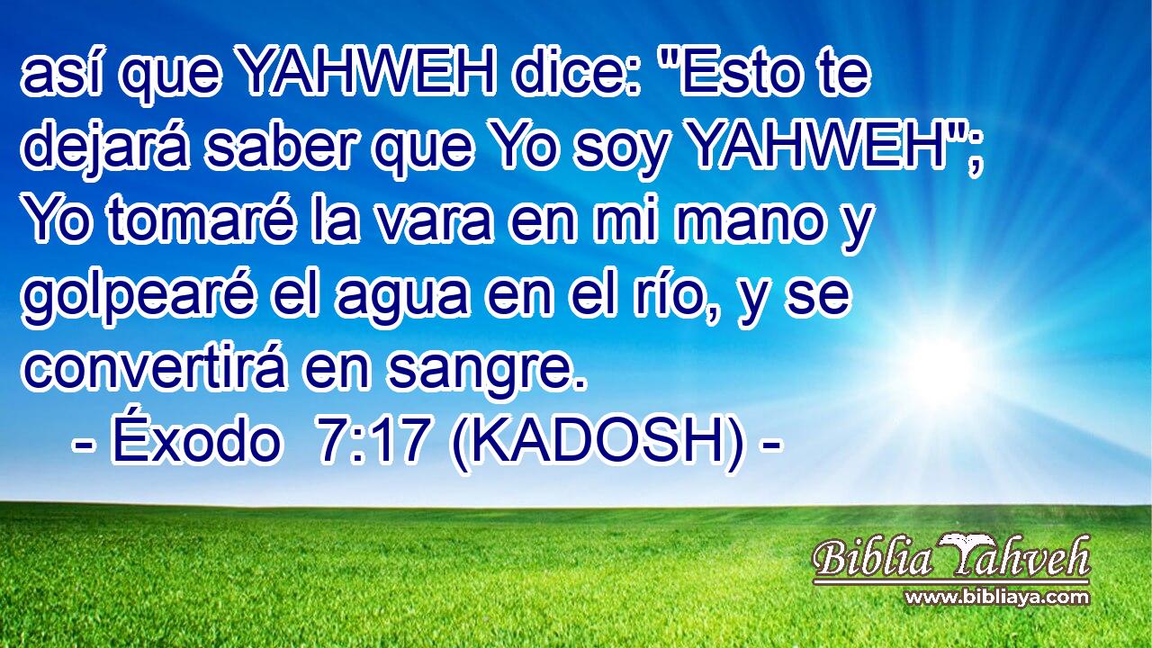  así que YAHWEH dice: 