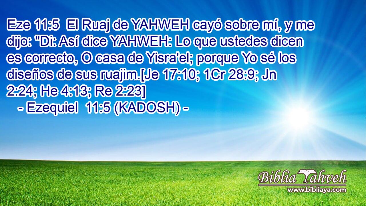  El Ruaj de YAHWEH cayó sobre mí, y me dijo: 