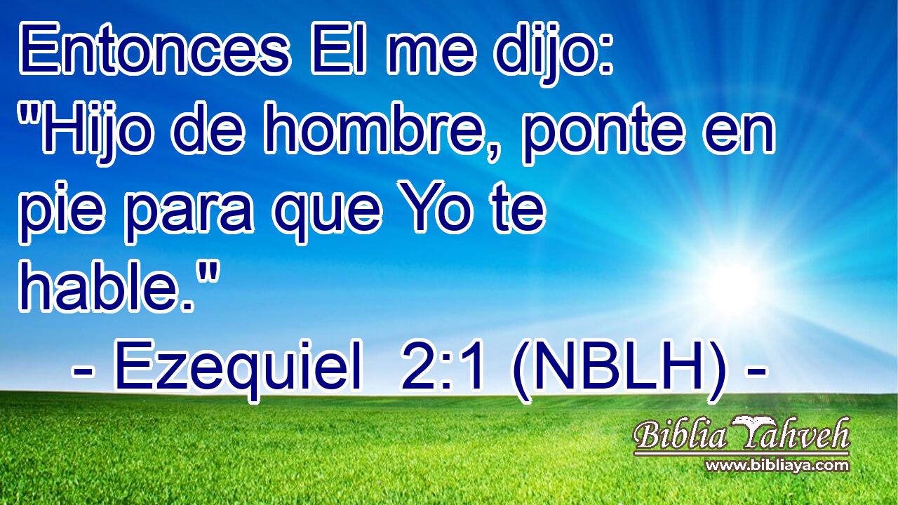  Entonces El me dijo: 