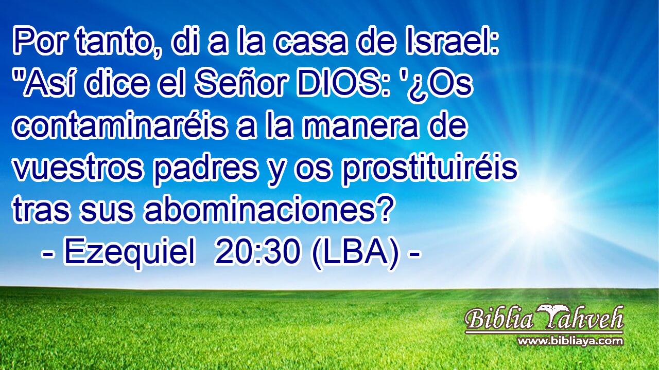 Por tanto, di a la casa de Israel: 