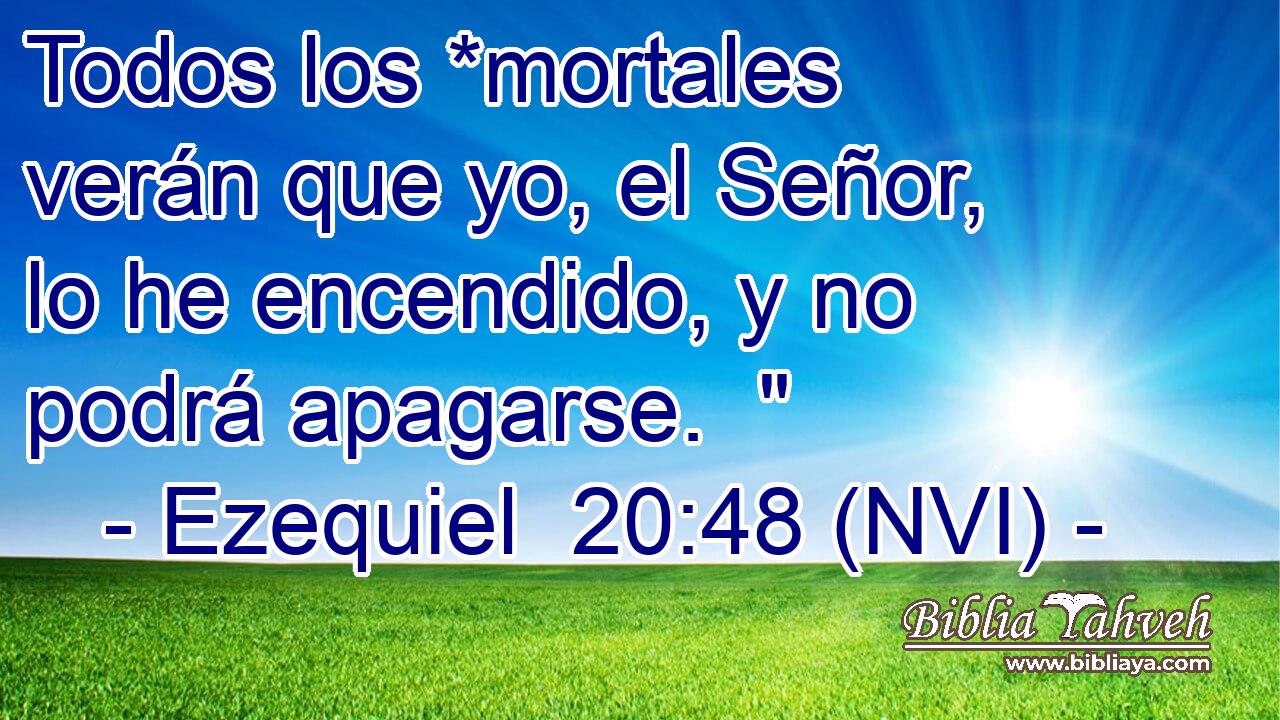  Todos los *mortales verán que yo, el Señor, lo he encendido, y no podrá apagarse.  