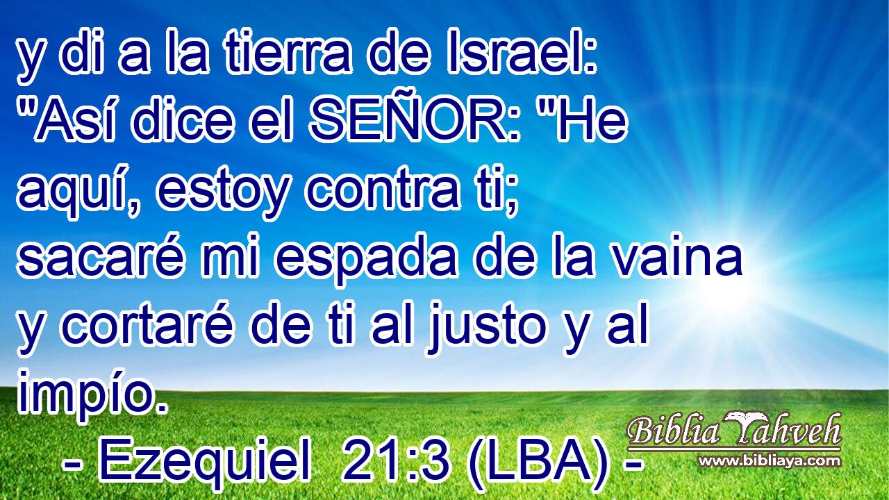y di a la tierra de Israel: 