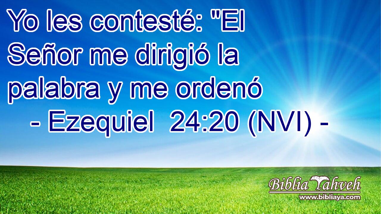  Yo les contesté: 