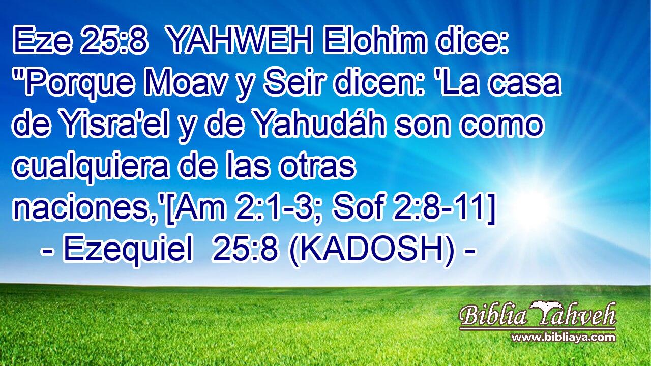  YAHWEH Elohim dice: 