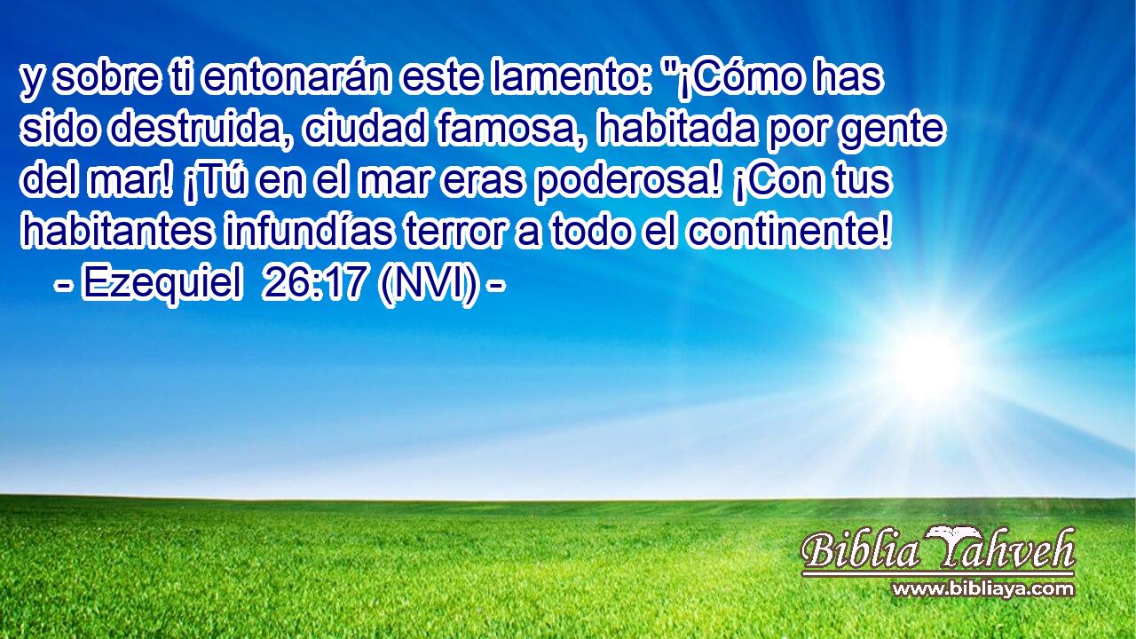  y sobre ti entonarán este lamento: 