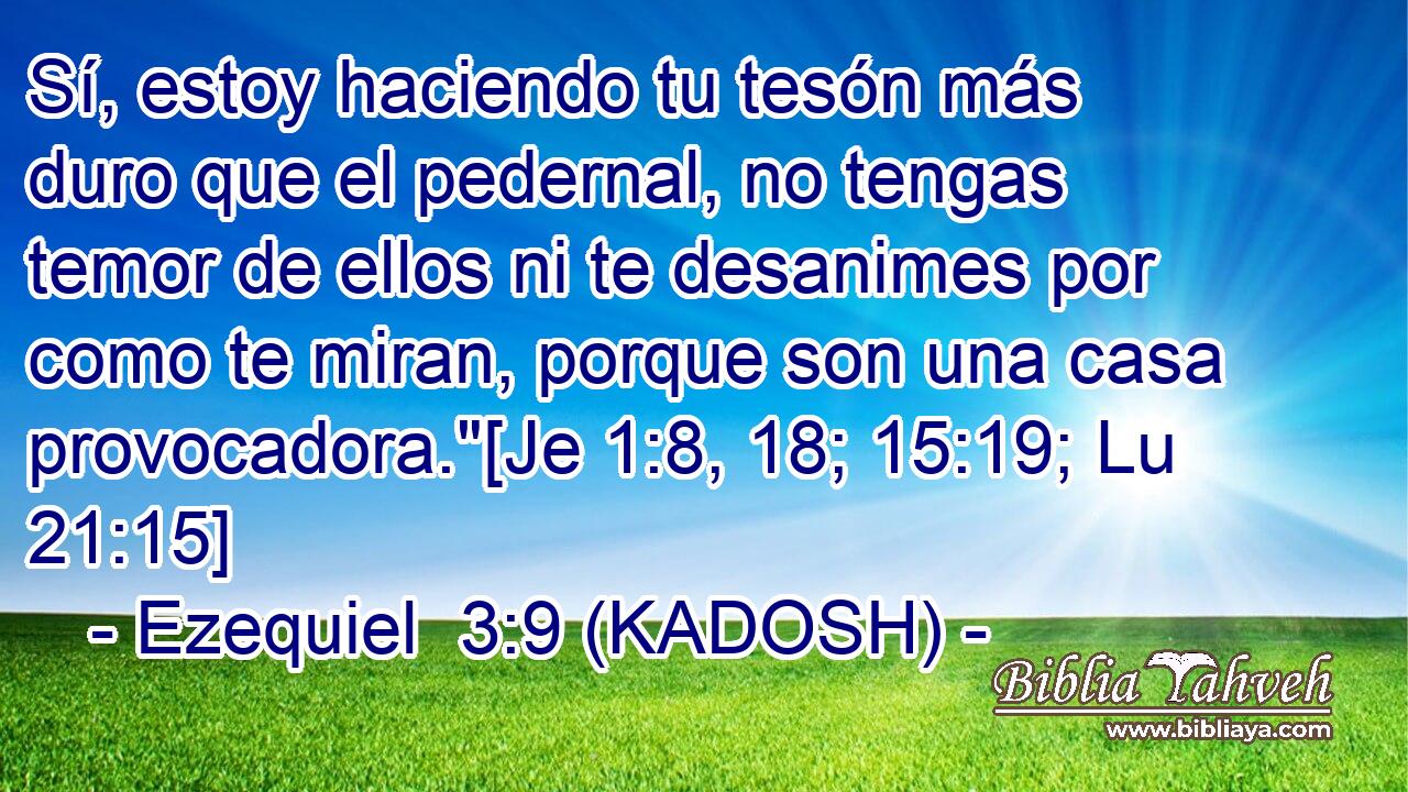  Sí, estoy haciendo tu tesón más duro que el pedernal, no tengas temor de ellos ni te desanimes por como te miran, porque son una casa provocadora.