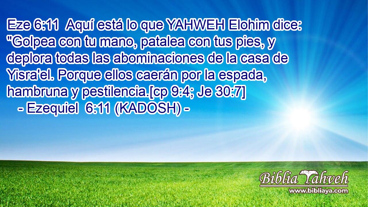  Aquí está lo que YAHWEH Elohim dice: 