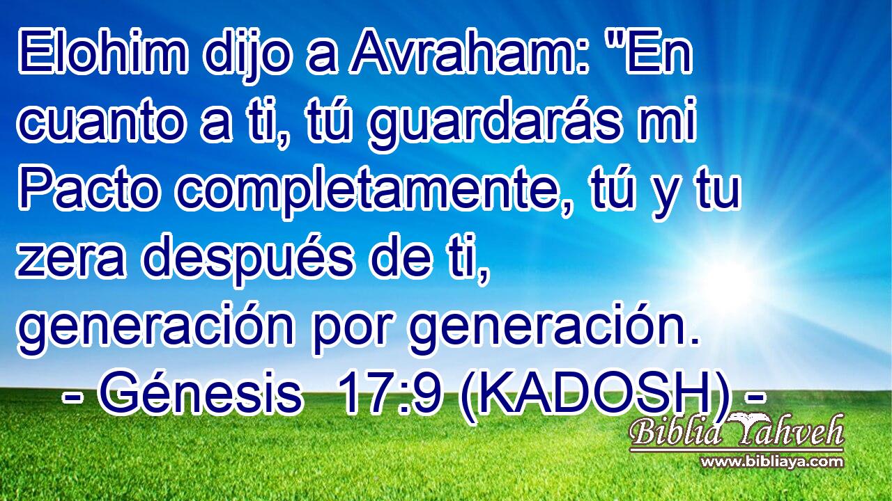  Elohim dijo a Avraham: 