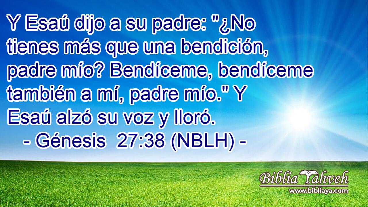  Y Esaú dijo a su padre: 