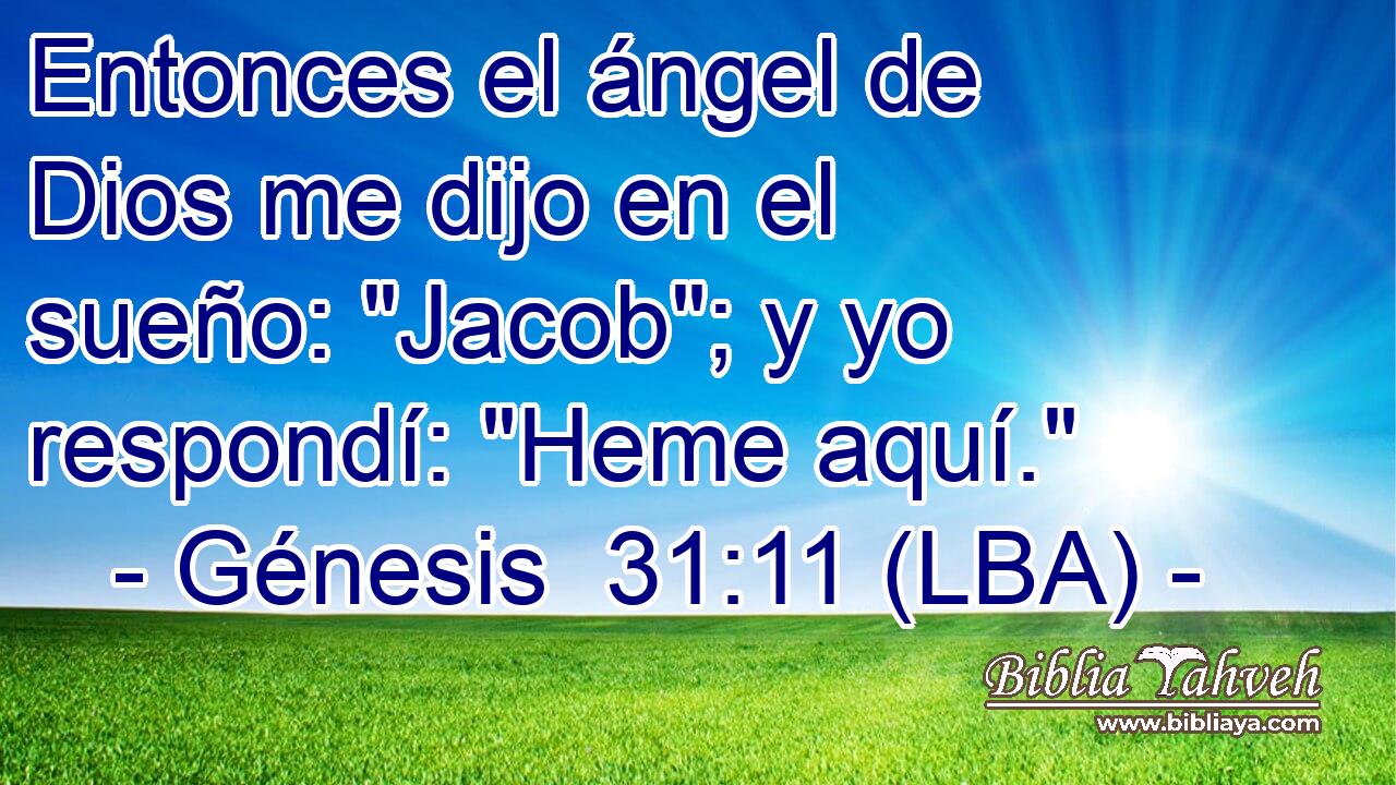 Entonces el ángel de Dios me dijo en el sueño: 