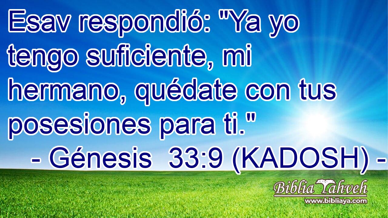  Esav respondió: 