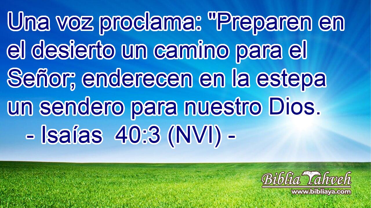  Una voz proclama: 