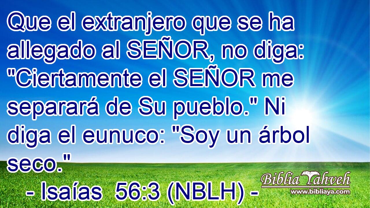  Que el extranjero que se ha allegado al SEÑOR, no diga: 