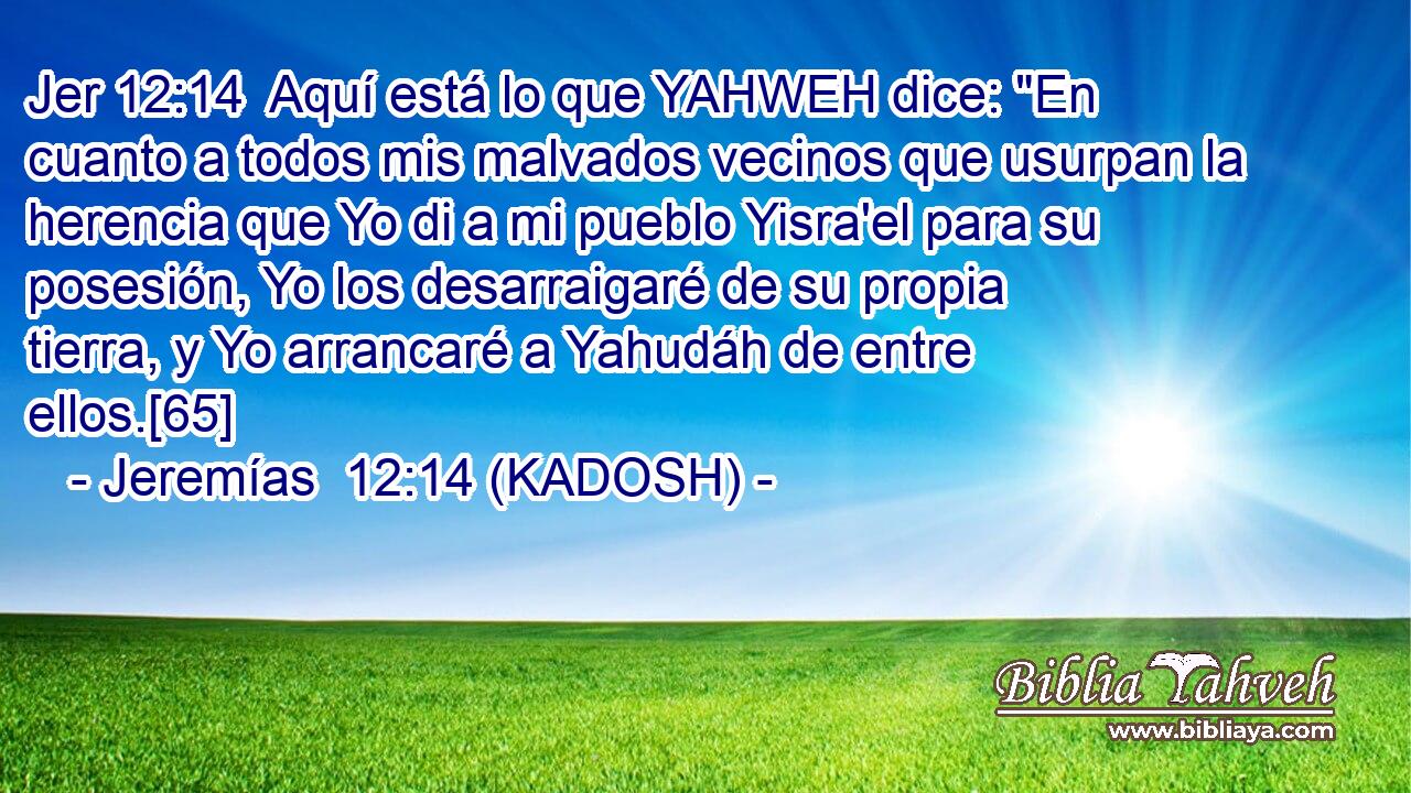  Aquí está lo que YAHWEH dice: 