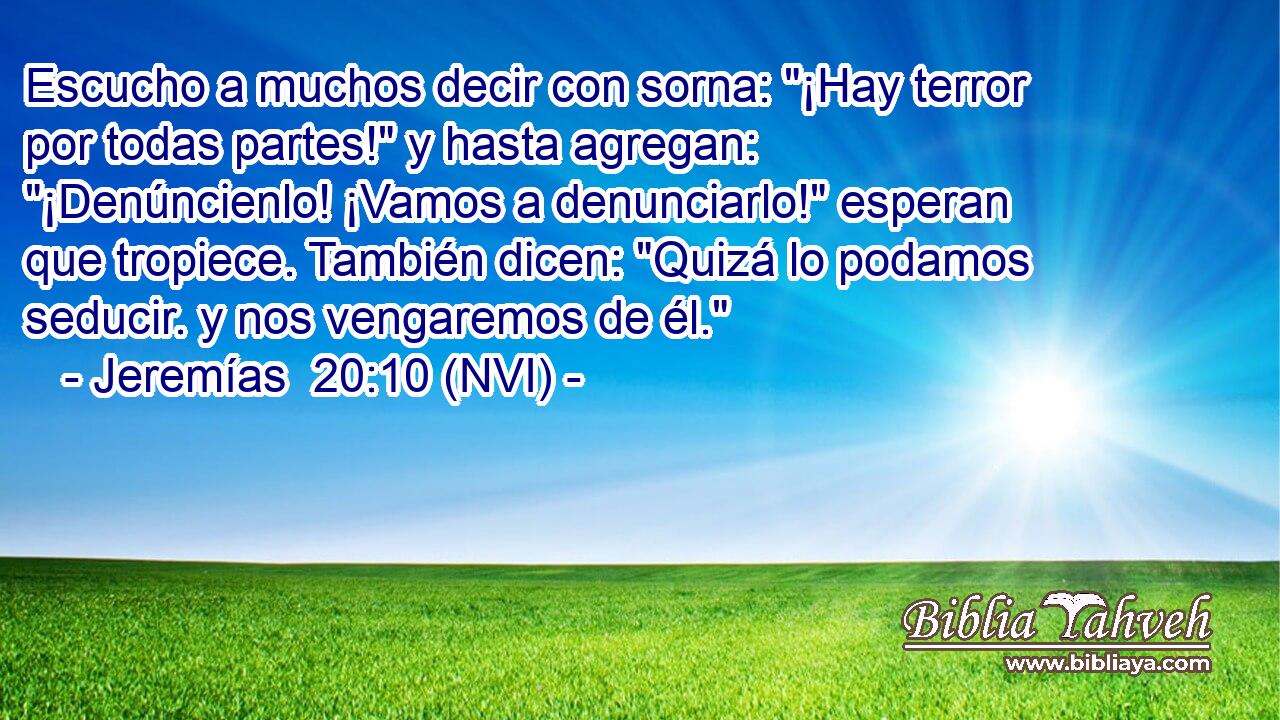  Escucho a muchos decir con sorna: 