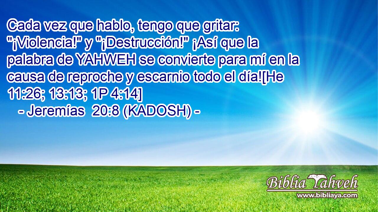  Cada vez que hablo, tengo que gritar: 