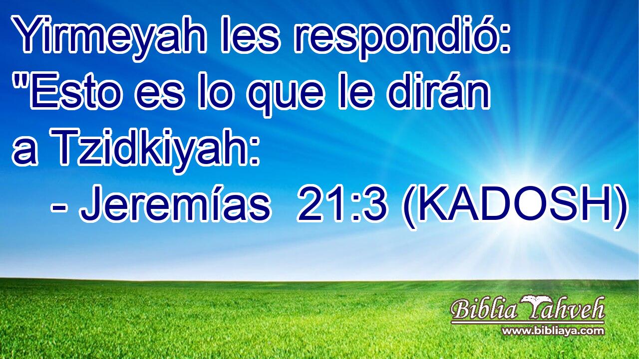  Yirmeyah les respondió: 