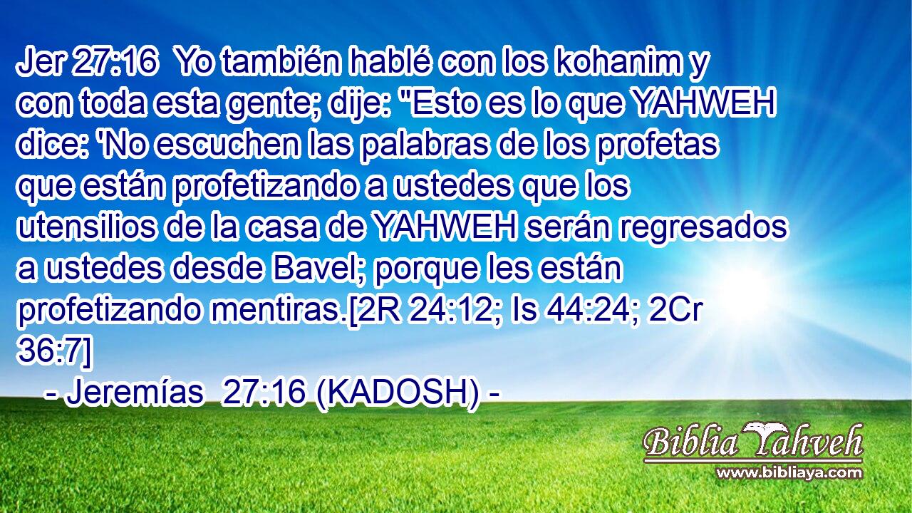  Yo también hablé con los kohanim y con toda esta gente; dije: 