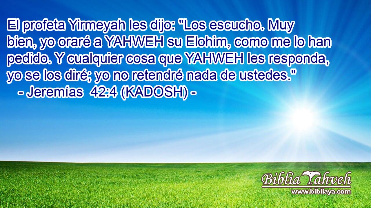  El profeta Yirmeyah les dijo: 