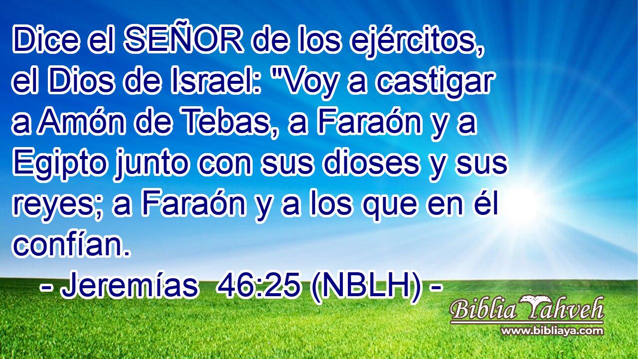  Dice el SEÑOR de los ejércitos, el Dios de Israel: 