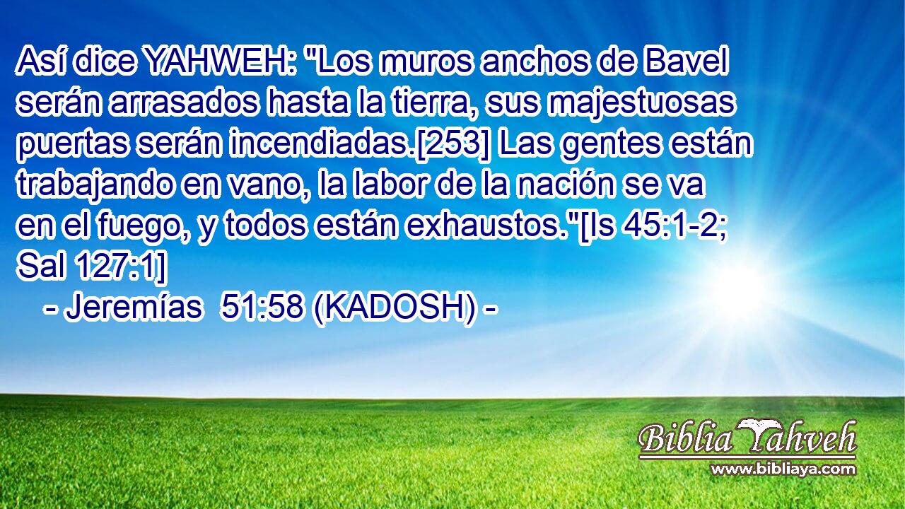  Así dice YAHWEH: 