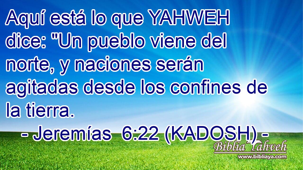  Aquí está lo que YAHWEH dice: 