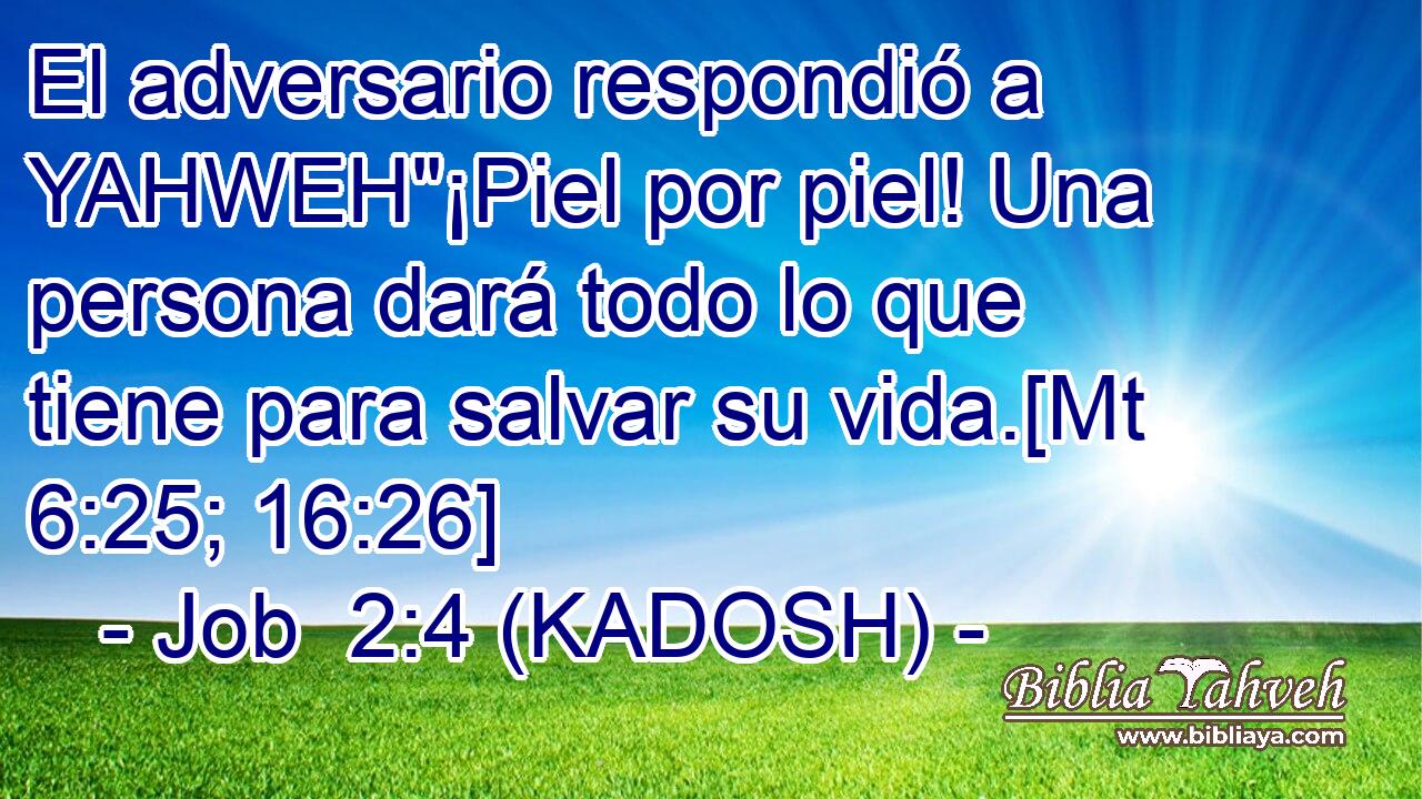  El adversario respondió a YAHWEH
