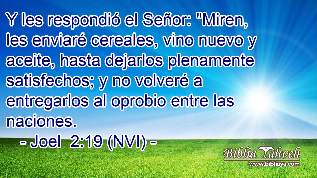  Y les respondió el Señor: 