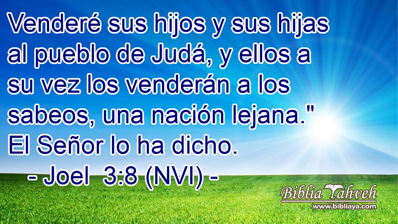  Venderé sus hijos y sus hijas al pueblo de Judá, y ellos a su vez los venderán a los sabeos, una nación lejana.