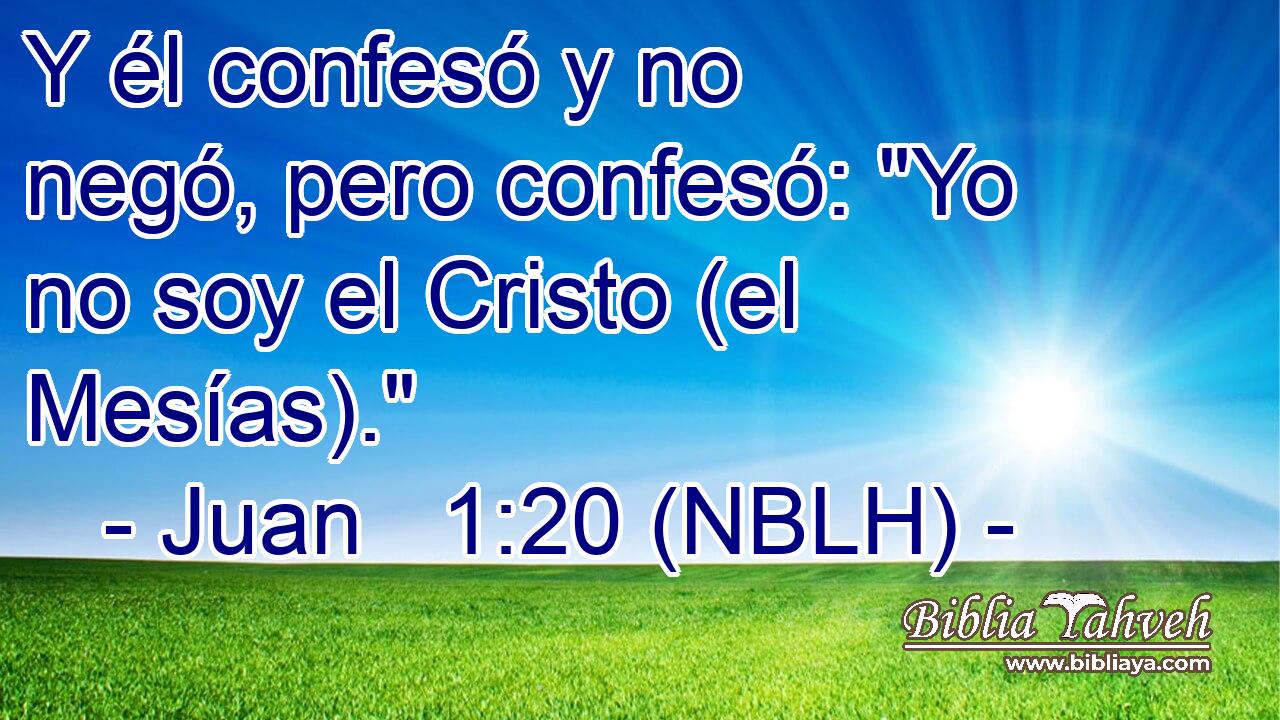  Y él confesó y no negó, pero confesó: 