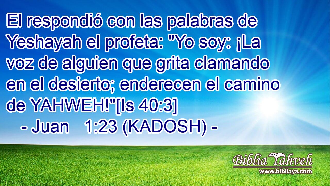  El respondió con las palabras de Yeshayah el profeta: 