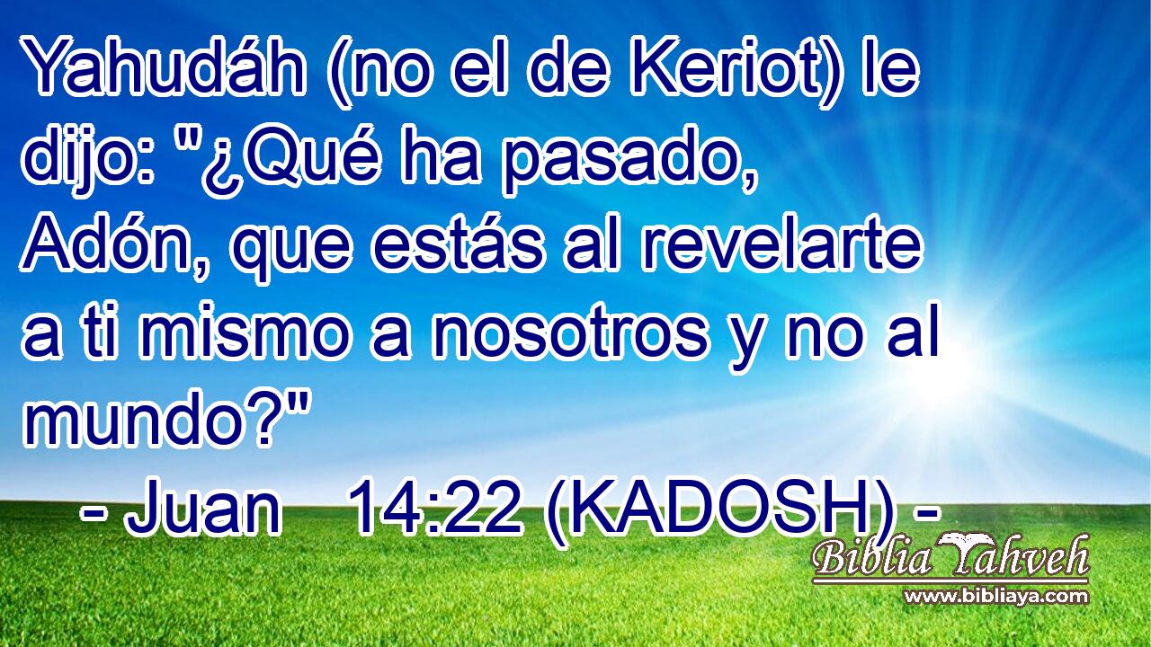  Yahudáh (no el de Keriot) le dijo: 