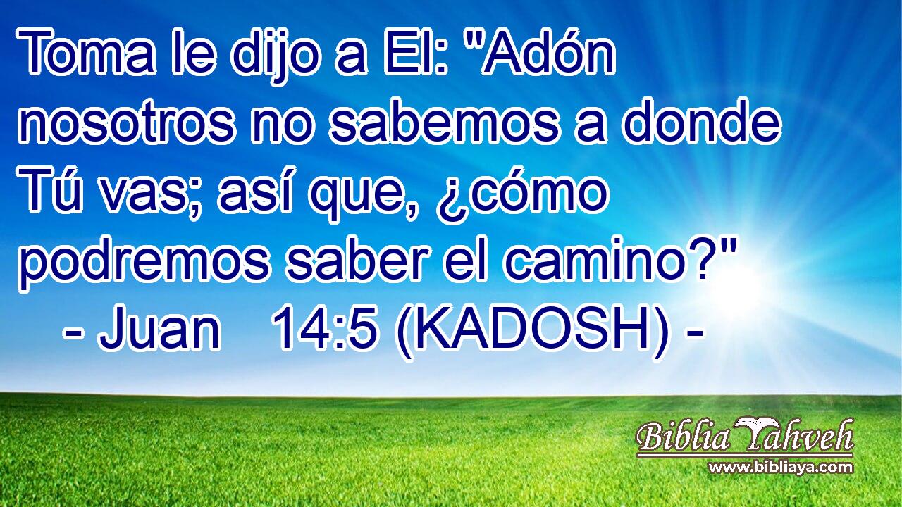  Toma le dijo a El: 