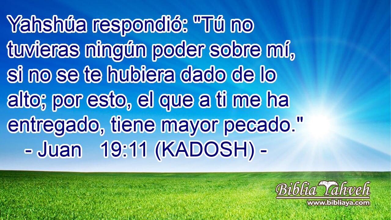  Yahshúa respondió: 