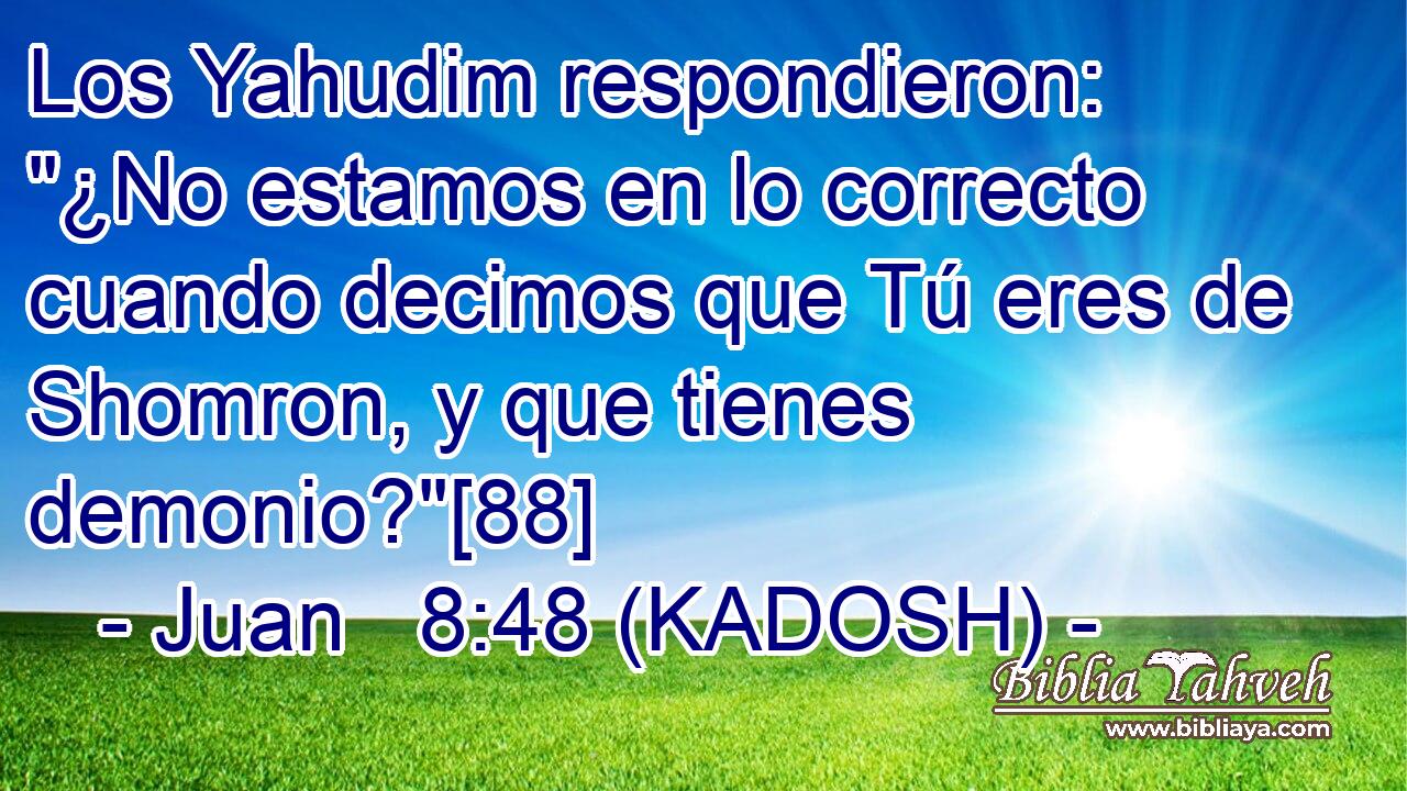  Los Yahudim respondieron: 
