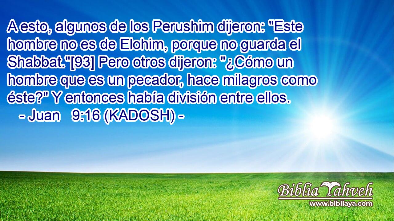  A esto, algunos de los Perushim dijeron: 