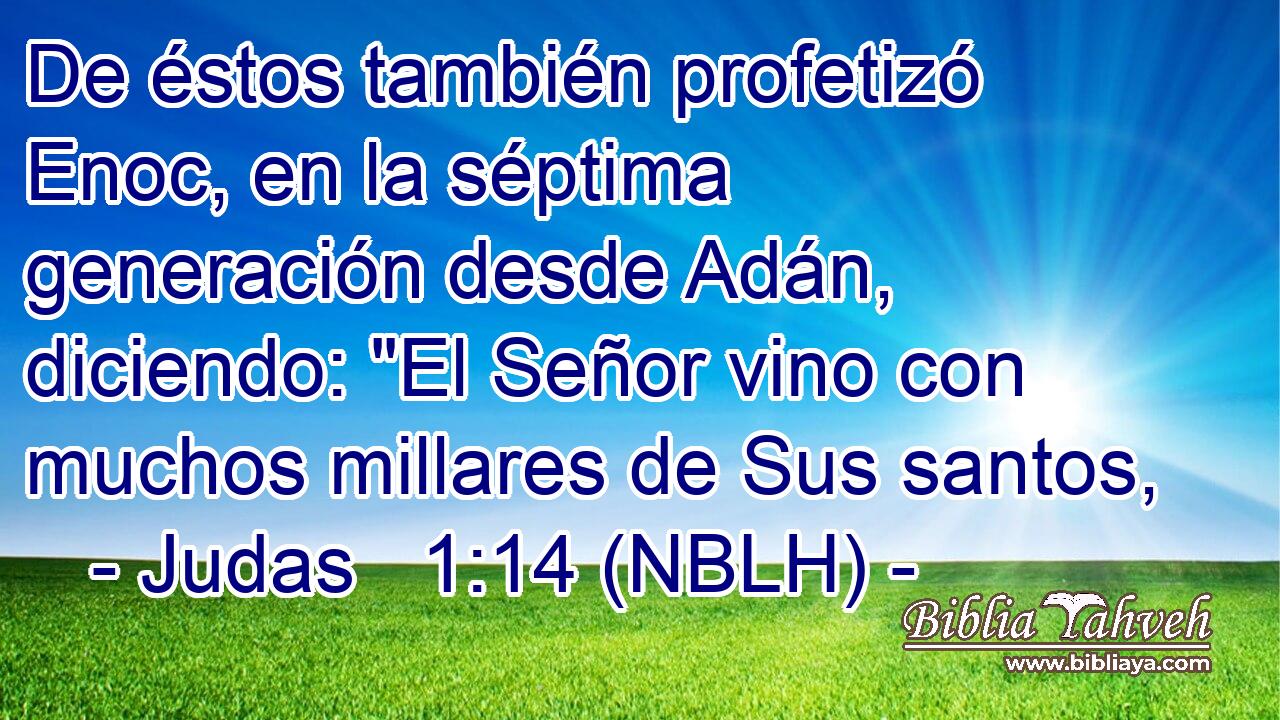  De éstos también profetizó Enoc, en la séptima generación desde Adán, diciendo: 