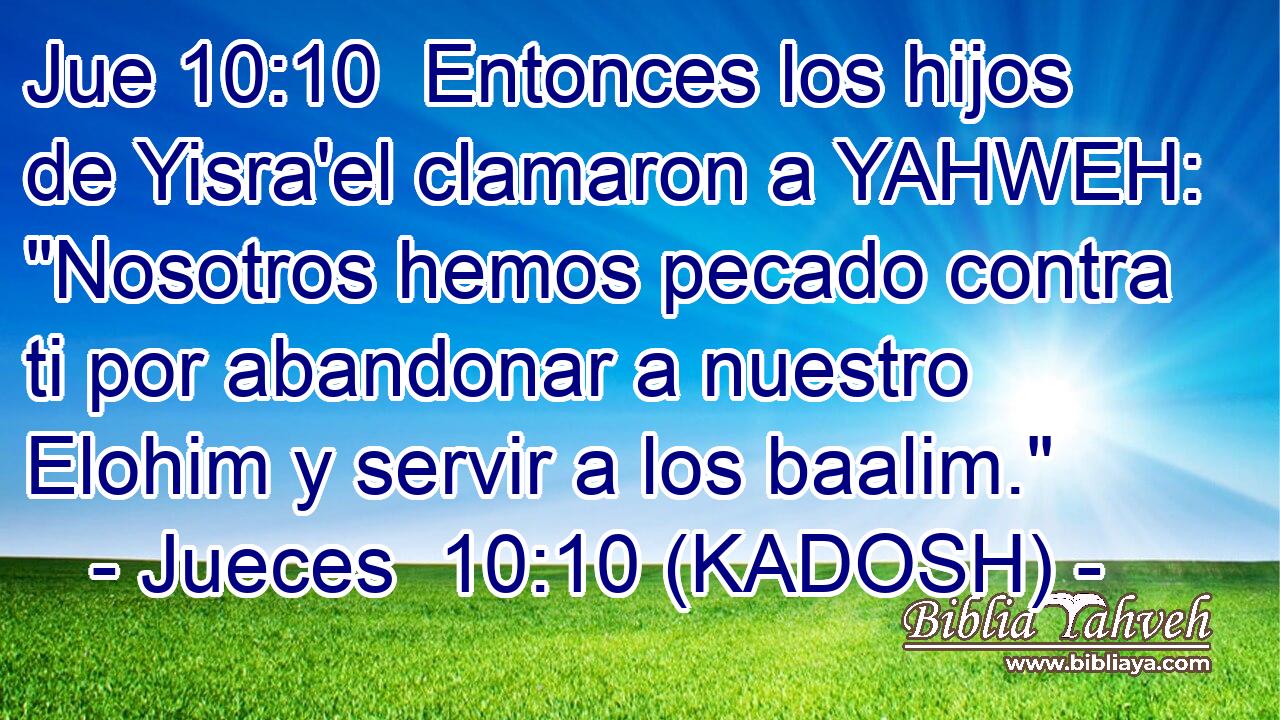  Entonces los hijos de Yisra'el clamaron a YAHWEH: 
